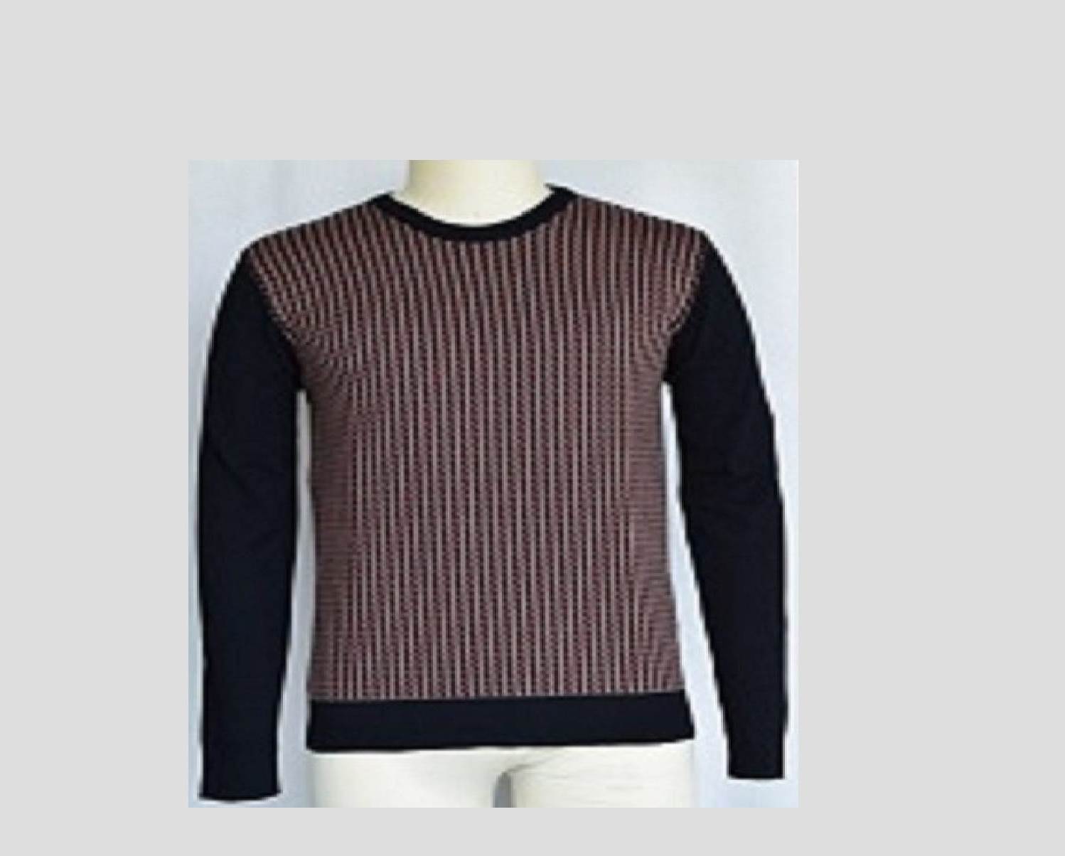 Mens round neck long sleeve sweater